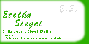 etelka siegel business card